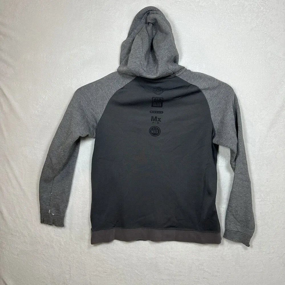Nike Hoodie Men's Size Medium MX Air Max Hybrid Full-Zip‎ Carbon Heather Black